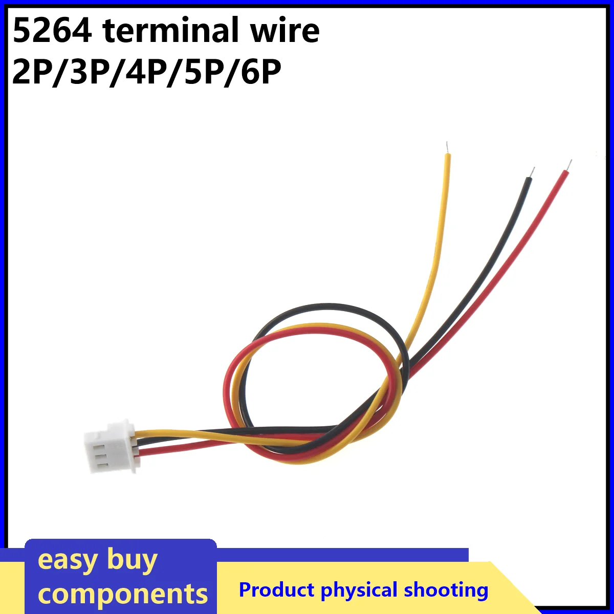 

10PCS LOT Micro 5264 2.5 2.54MM Terminal Wire With Housing 26AWG Single/Double Head DIY Electronic multicolour Cable 2Pin~12Pin