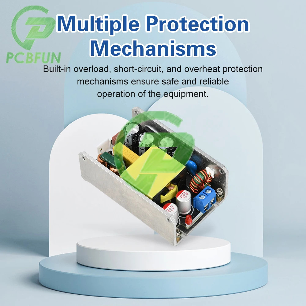 High Power AC 95-265V to DC 24V4A 12V8A 100W Gallium Nitride Buck Converter Switch Module for Industrial Equipment