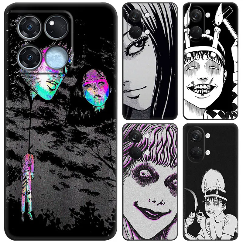 Horror Comic Junji ito Tomie Tees Black Case For OnePlus Nord 3 2T N30 N300 N20 N200 CE2 CE3 Lite 10T 11 9RT ACE 2V Pro Cartoon