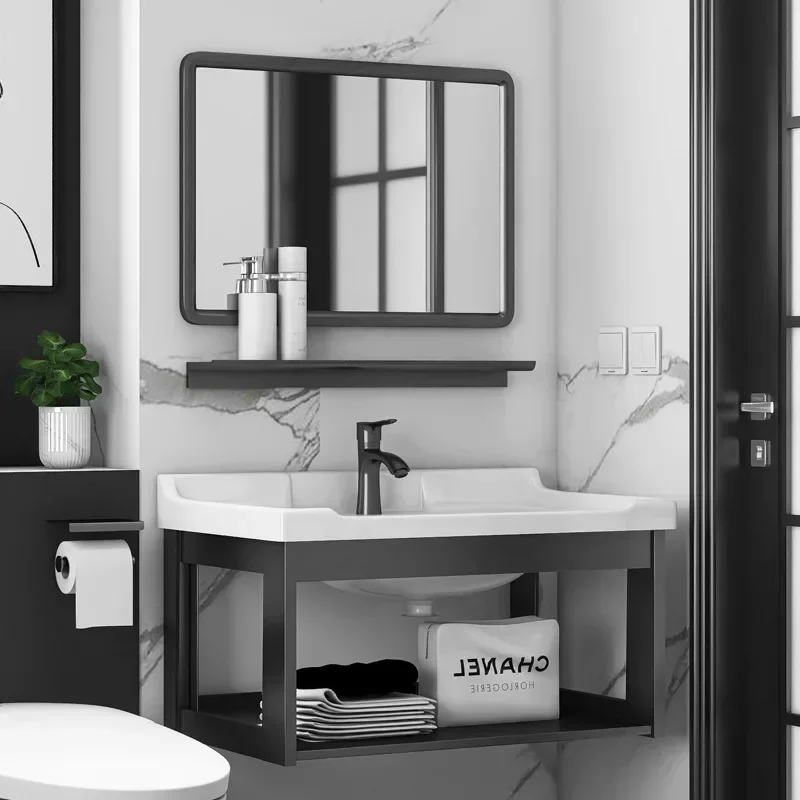 

Простая настенная керамическая мойка для небольшой квартиры, алюминиевый кронштейн для мытья стола, умывальник для балкона