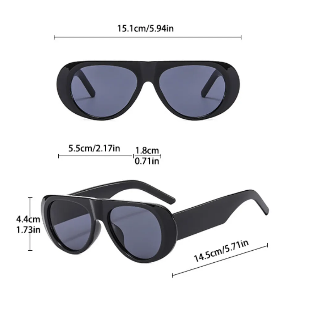 الاتجاه خفيفة الوزن إطار كبير النظارات الشمسية أزياء خمر واسعة الساقين نظارات شمسية ليوبارد طباعة فاسق UV400 نظارات التصوير الفوتوغرافي