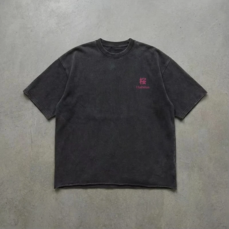 Sakura Faded Cherry Blossom Graphic Tee Vintage Washed Oversized Unisex Streetwear Tshirt UPS/FEDEX Air, 3-5Day Delivery