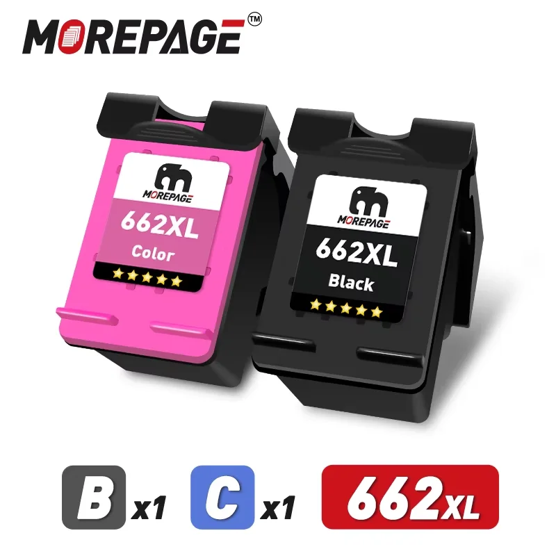 Reemplazo de cartucho de tinta Morepage 662XL para impresora HP662 HP 662 Deskjet 1015 1515 2515 2545 2645 3545 4510 4515 4516 4518