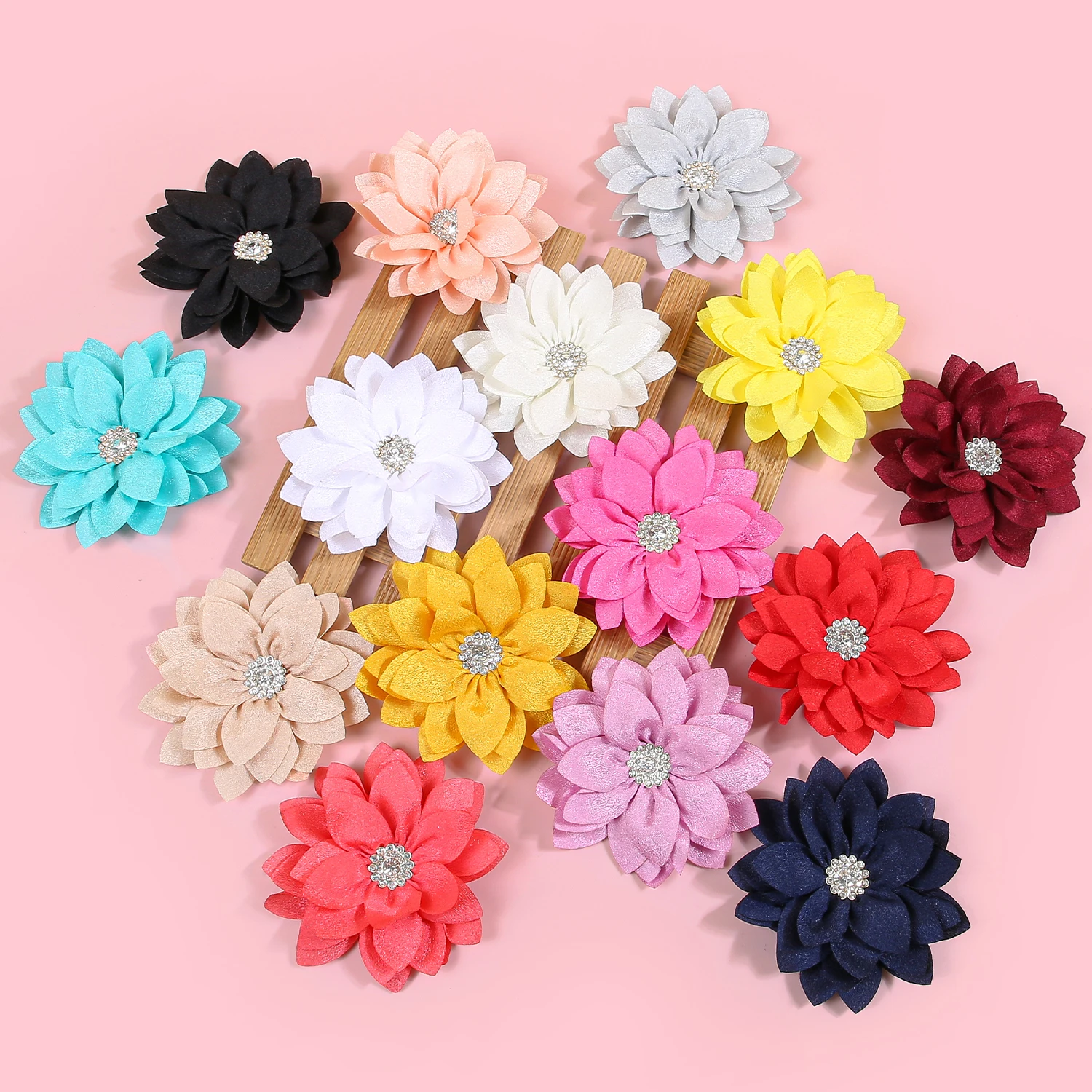 

10pcs Water Drill Simulation Lotus Leaf Flower Clothing Hair Accessories Bags Handicrafts DIY Decorative Accessories
