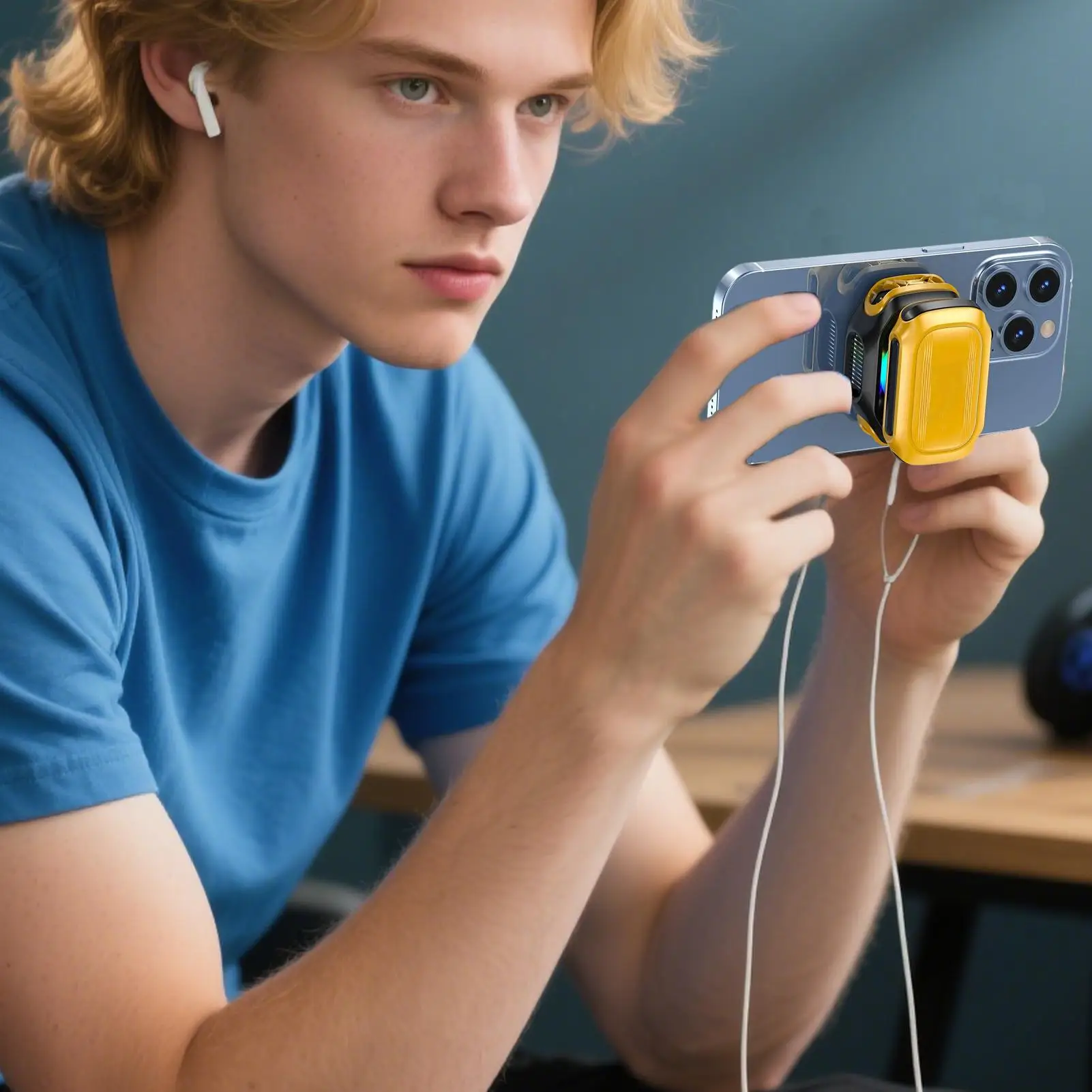 휴대폰 쿨링 패드 휴대폰 쿨링 팬 스마트 마그네틱 디지털 디스플레이 고속 방열기 게임용 남성용 여름철 스마트폰 여성용