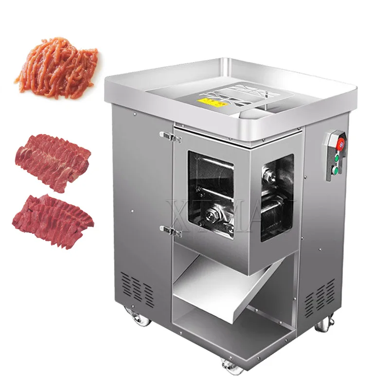 Large Scale Commercial Meat Slicer Machine Fully Automatic Stainless Steel Meat Shredded Cutter Machine