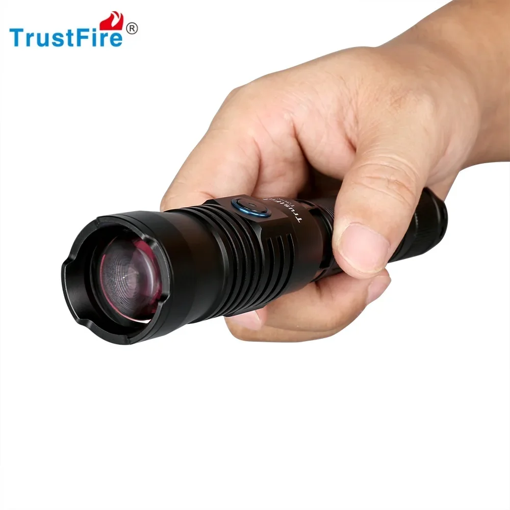 TrustFire T30R LEP Tactical Flashlight 460LM USB Type C Rechargeable Laser Torch Light 1000M for Hunting,Self Defense,Camping