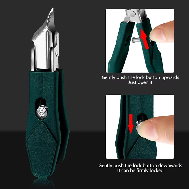 Large Opening Nail Clipper With Slanted Tip High-end Original Anti Splash Single Armor Groove Nail Clipper Thick Toenail Pliers