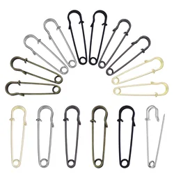 20Pcs 50mm Metal Safety Pins Silver/Gold/Black Large Safety Pin DIY Craft Sewing Tools Wedding Brooch Apparel Accessories