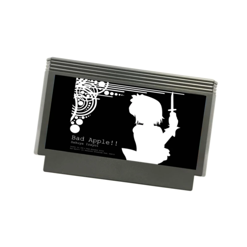 Bad Apple!! Shadow Art Music Video ( Not A Game ) Cartridge for FC Console 60Pins 8 bit Video Game Card