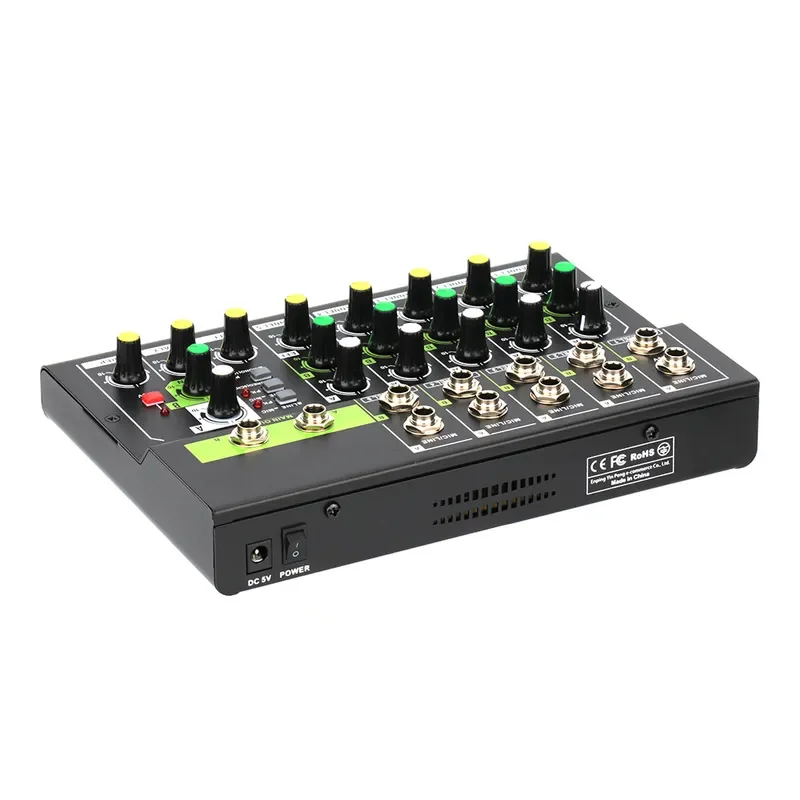 for MIX5210S Sound Console Metal 10-way Small Reverberator Audio Mixer Professional DJ Equipment Karaoke Machine