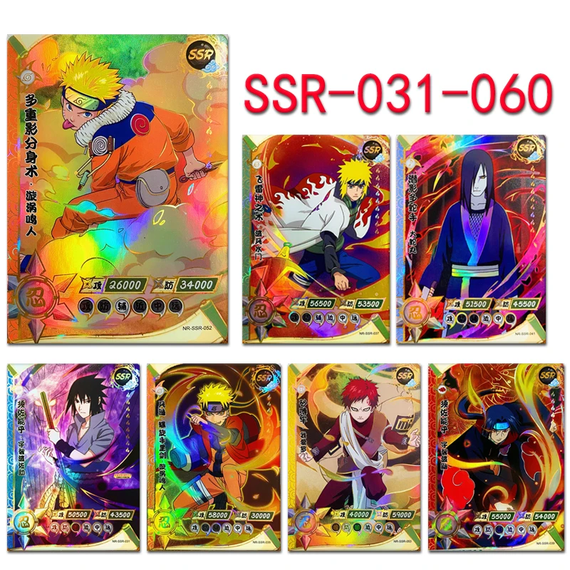 Anime Naruto Ssr Card Uzumaki Naruto Gaara Sarutobi Hiruzen Namikaze Minato New Game Collection Children's Toys Birthday Gifts