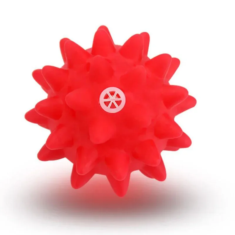 Beautiful Star New Rubber Ball Dog Toys Pet Fun Squeak Ball Biting Toys for Playing Interactive Rubber Chew Toys