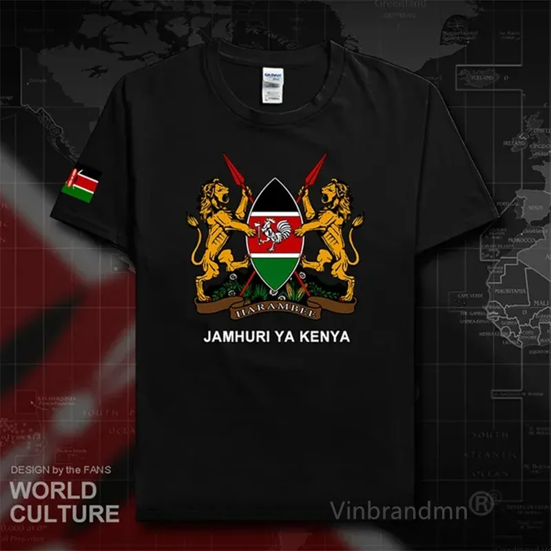 Republic of Kenya Kenyan Men T Shirt Fashion Jerseys Nation Team 100% Cotton T-shirt Country Sporting Clothing Tees KEN tshirt