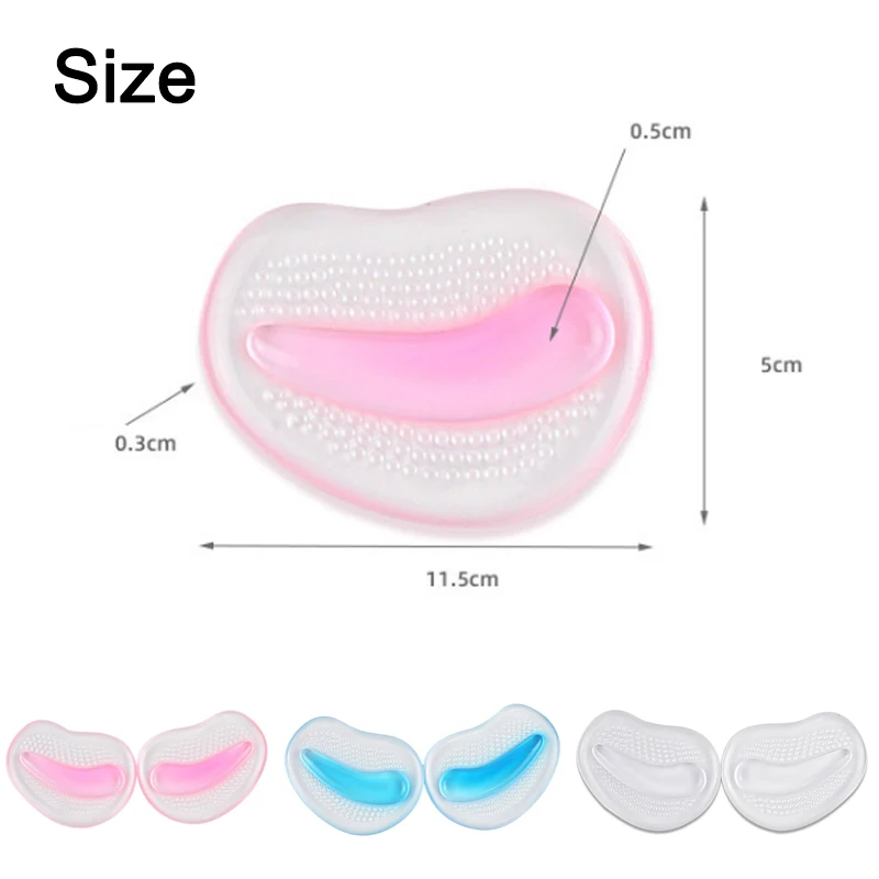 Tcare 1Pair High Heel Soft Silicone Gel Cushions Anti-slip Insoles Front Pad Feet Shoe Foot Massage Care Outdoor Protector Pads