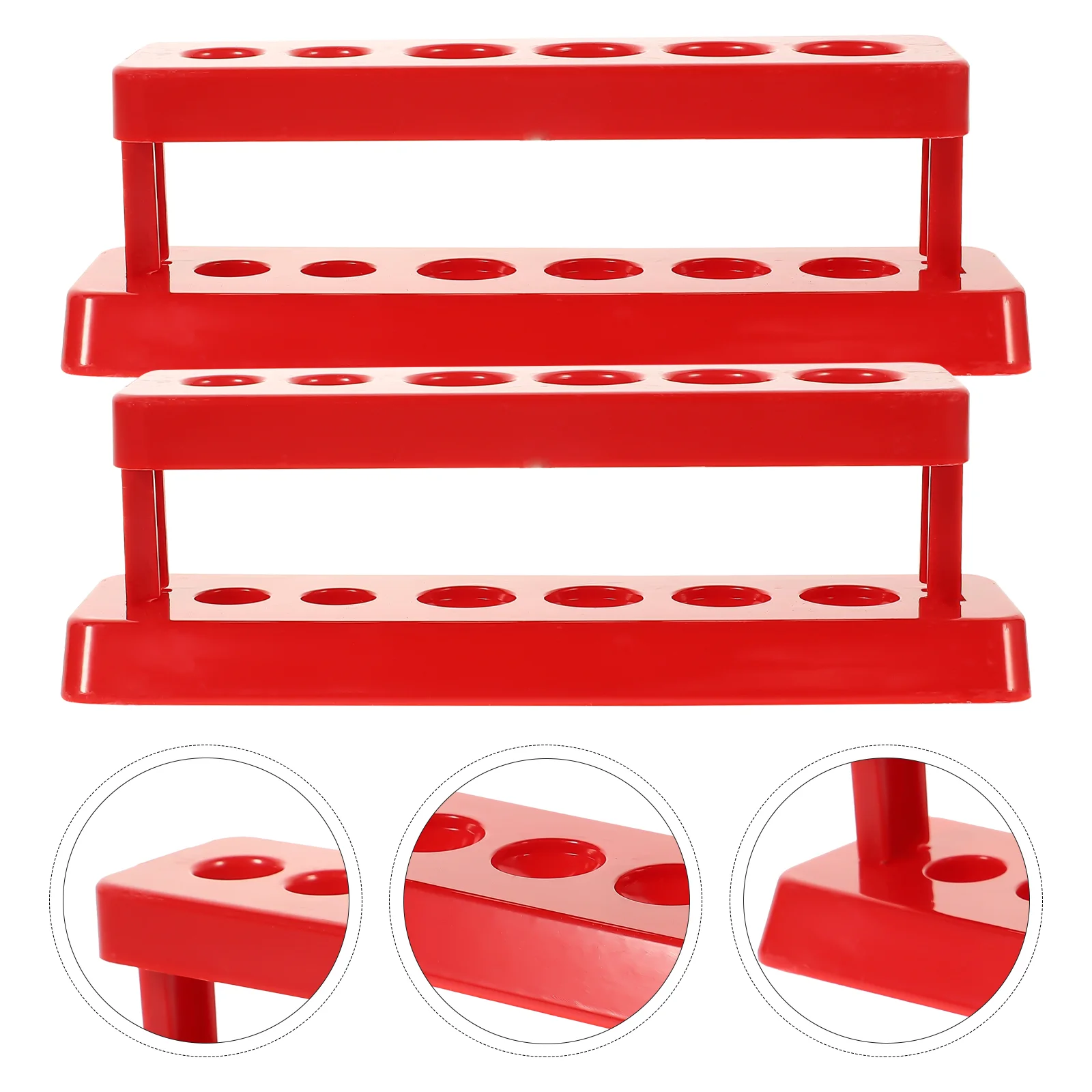 

6 шт. TestTubeRack DurablePlasticLabEquipment KidsScienceExperiment SchoolTeachingAids образовательные принадлежности TubeOrganizer