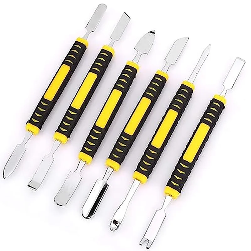 6pcs Electronic Repair Tool Set, Metal Dual-Head Pry Bars for Tablets, Laptops, Phones, Electronic Devices, No Electricity