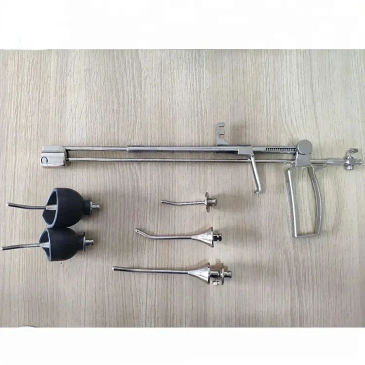 Set of Reusable Gynaecology instruments stainless steel and plastic Curved manipulator  Manipulator intensive type