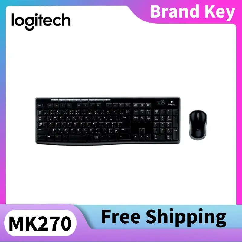 Logitech MK270 Wireless Anti-Splash Keyboard Mouse Set Full-sized Office Keyboard Suitable Laptops Equipped 2.4G Receiver