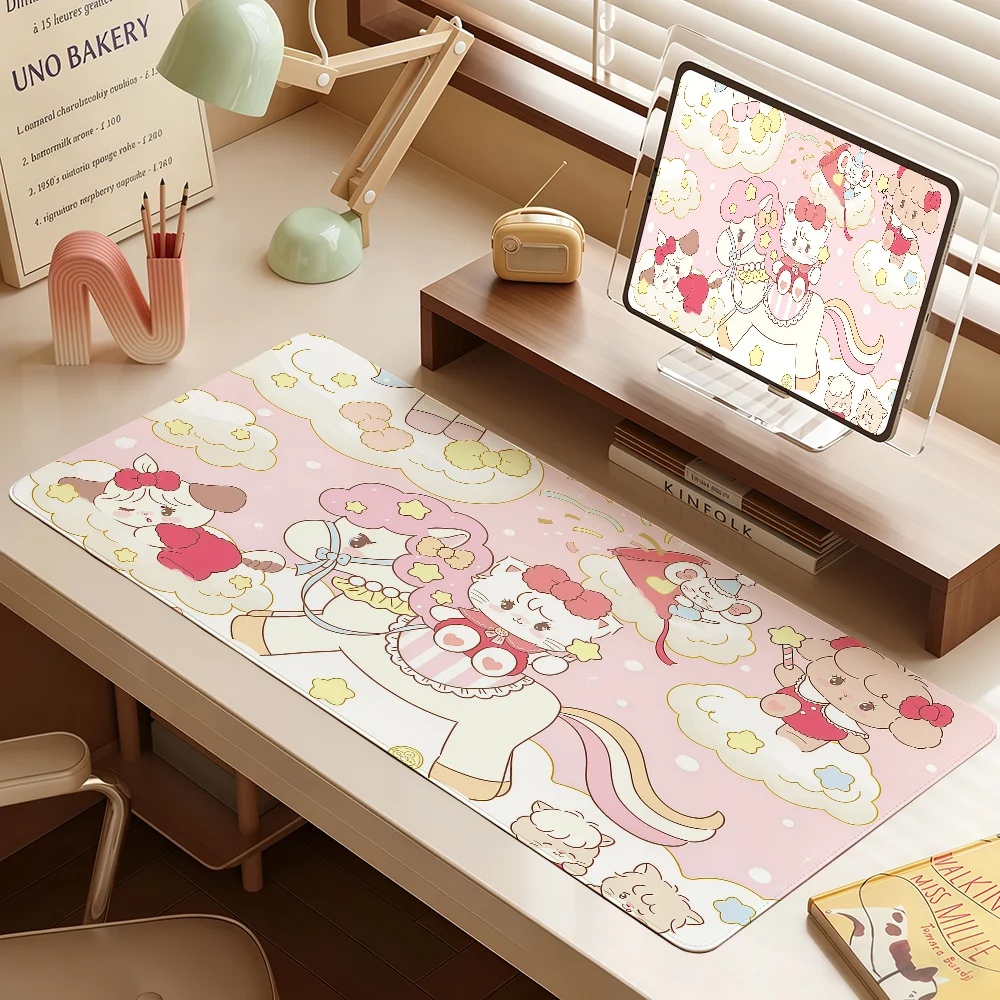 Cartoon Cute M-mikko Mouse Pad Large Non-slip Lockedge Desktop Computer Desk Mat Keyboard Writing MousePad Office Gamer Student
