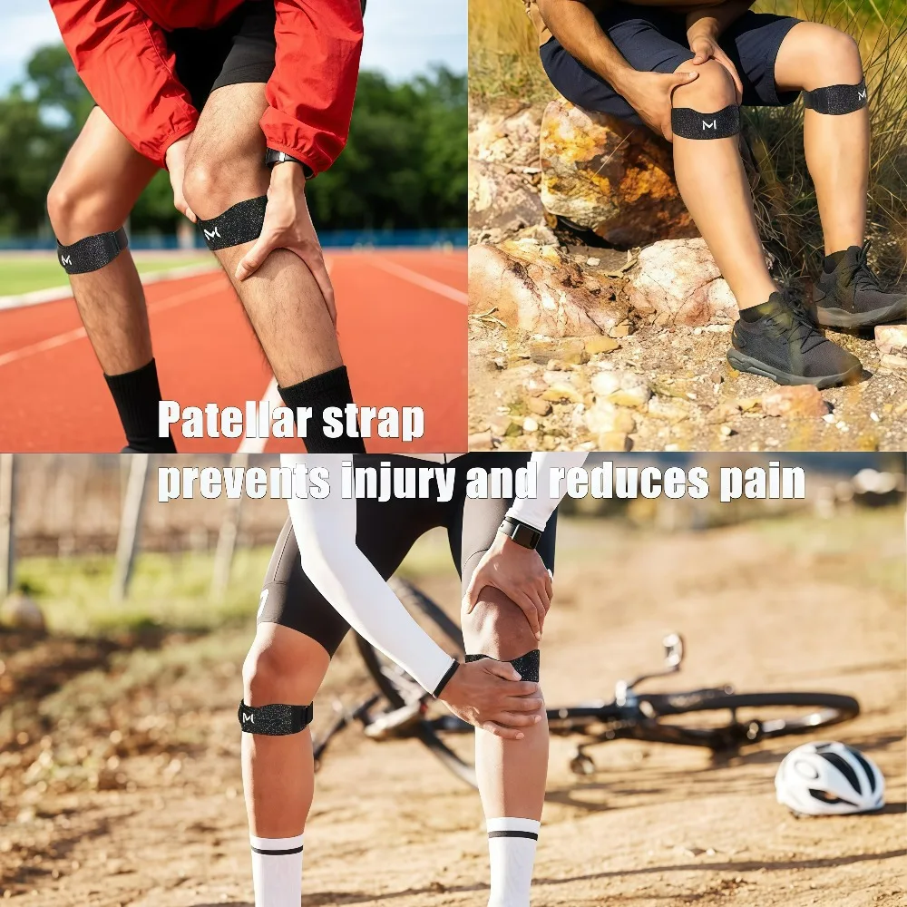 1/2Pcs Knee Brace with Gel Pads, Adjustable Patellar Tendon Support Strap for Men Women Running,Tennis,Workout,Basketball,Hiking