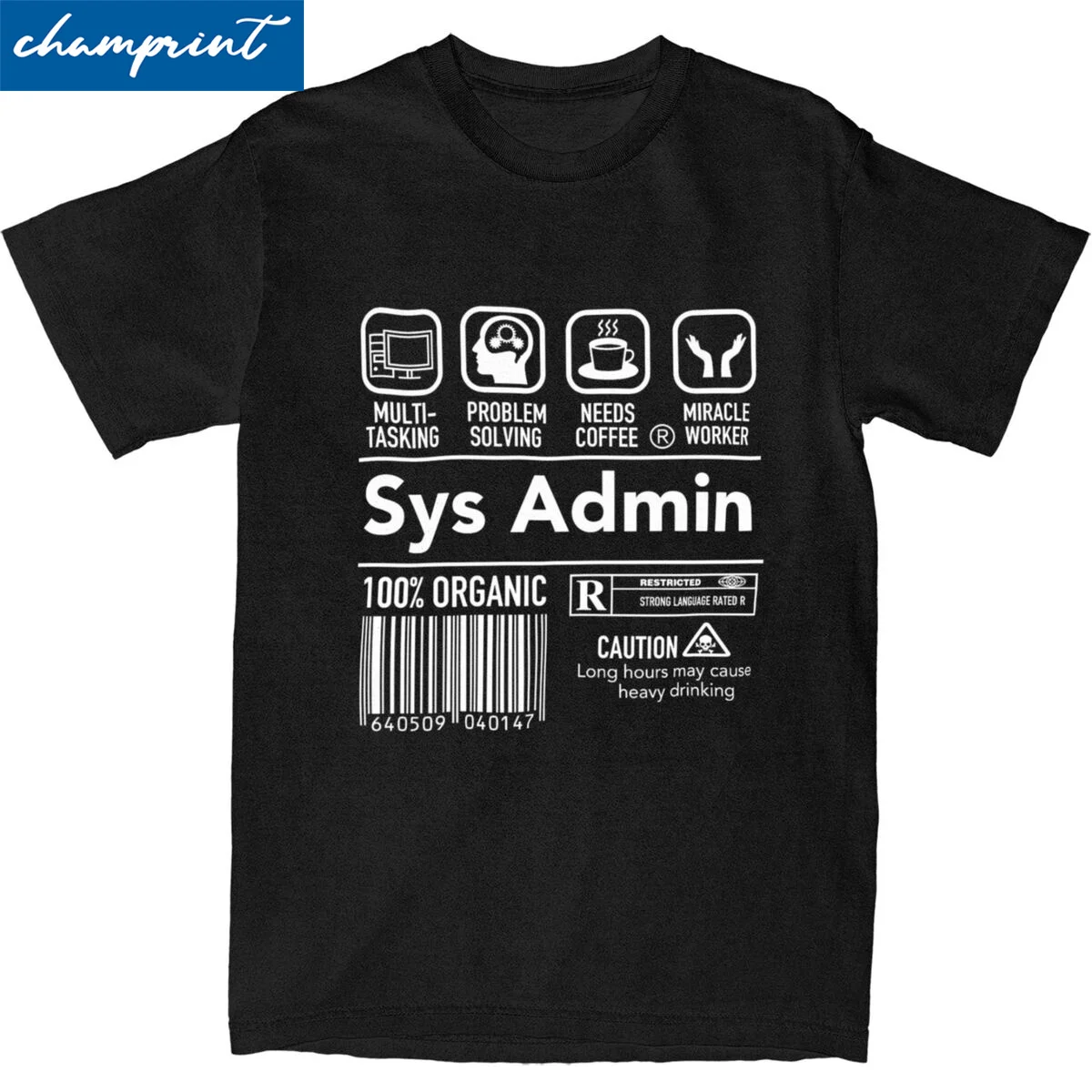 Men Women's Computer System Administrator Unix Linux Sys Admin SysAdmin T Shirt Cotton Clothing Novelty Tees Classic T-Shirt