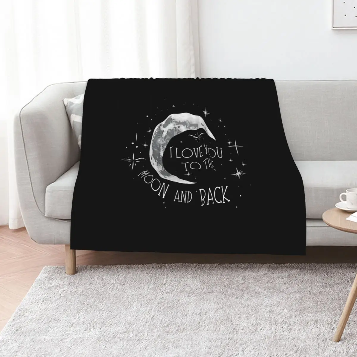 I Love You to the Moon and Back Throw Blanket Fashion Sofas sofa bed Baby Large Loose christmas decoration Blankets