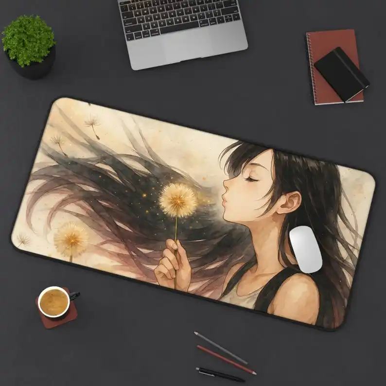 

Girl's Dandelion Aesthetic Mouse Pad, Non-slip Waterproof Mousepad, Office Gaming Desk Decoration Mat, Perfect Gift for Friends.