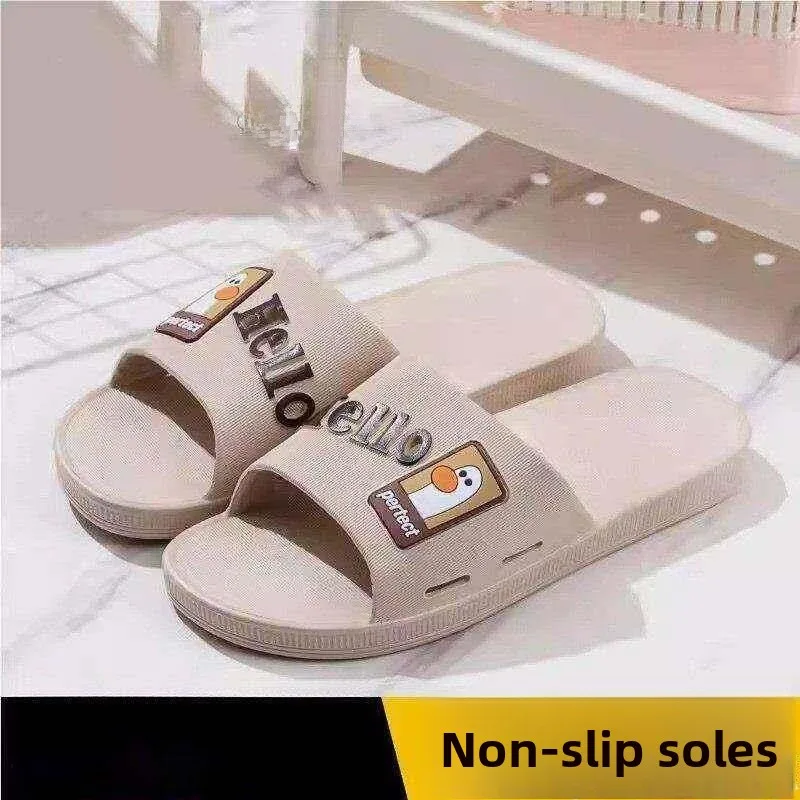 

Удобные домашние тапочки с мягкой подошвой для мужчин и женщин, для использования в помещении, для душа, для улицы, противоскользящие, летние, новый стиль, из материала EVA.