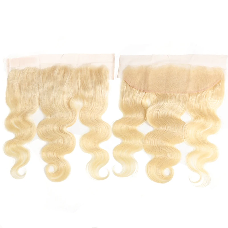 4x4 5x5 6x6 Closure Body Wave Blonde 613 Lace Closure Ear to Ear 13x4 Lace Frontal Human Hair Melt Skin Invisible Pre Plucked