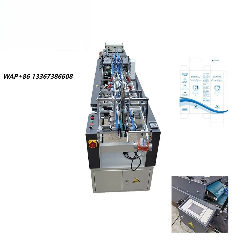 Mini Electric Box Folder Gluer Machine with Wood & Metal Packaging for Food Packaging