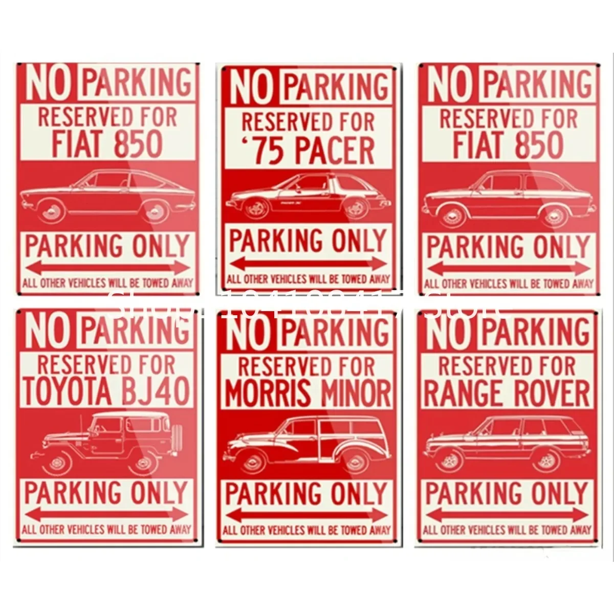 Mx-5 850 900 427 BJ40 GT40 MKII Convertible Austin Mini Cooper Reserved Parking Only Tin Sign Pub Home Garage Metal Wall Decor