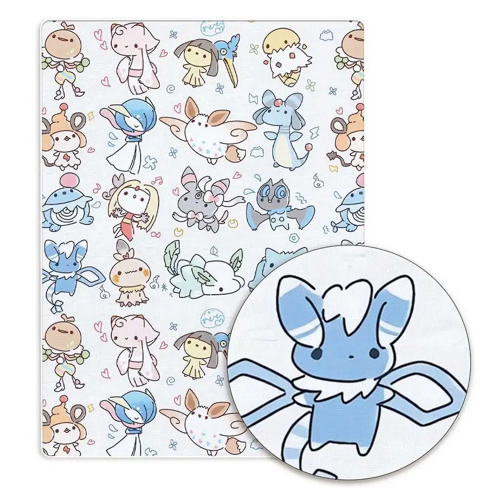 Pokémon kreslený fabric140*50cm ruční šicí patchwork prošívání děťátko šaty domácí aršík potištěné textilie textilie šicí děti