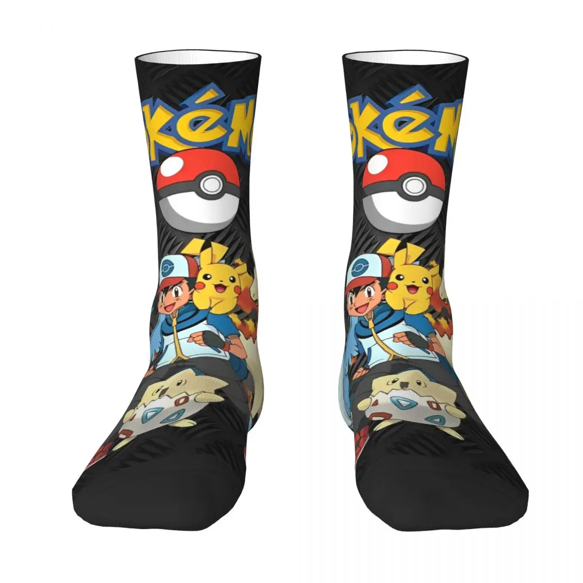 Pokemon MINISO Socks Funny Stockings Autumn Non Slip Couple Socks Soft Breathable Custom Climbing Socks