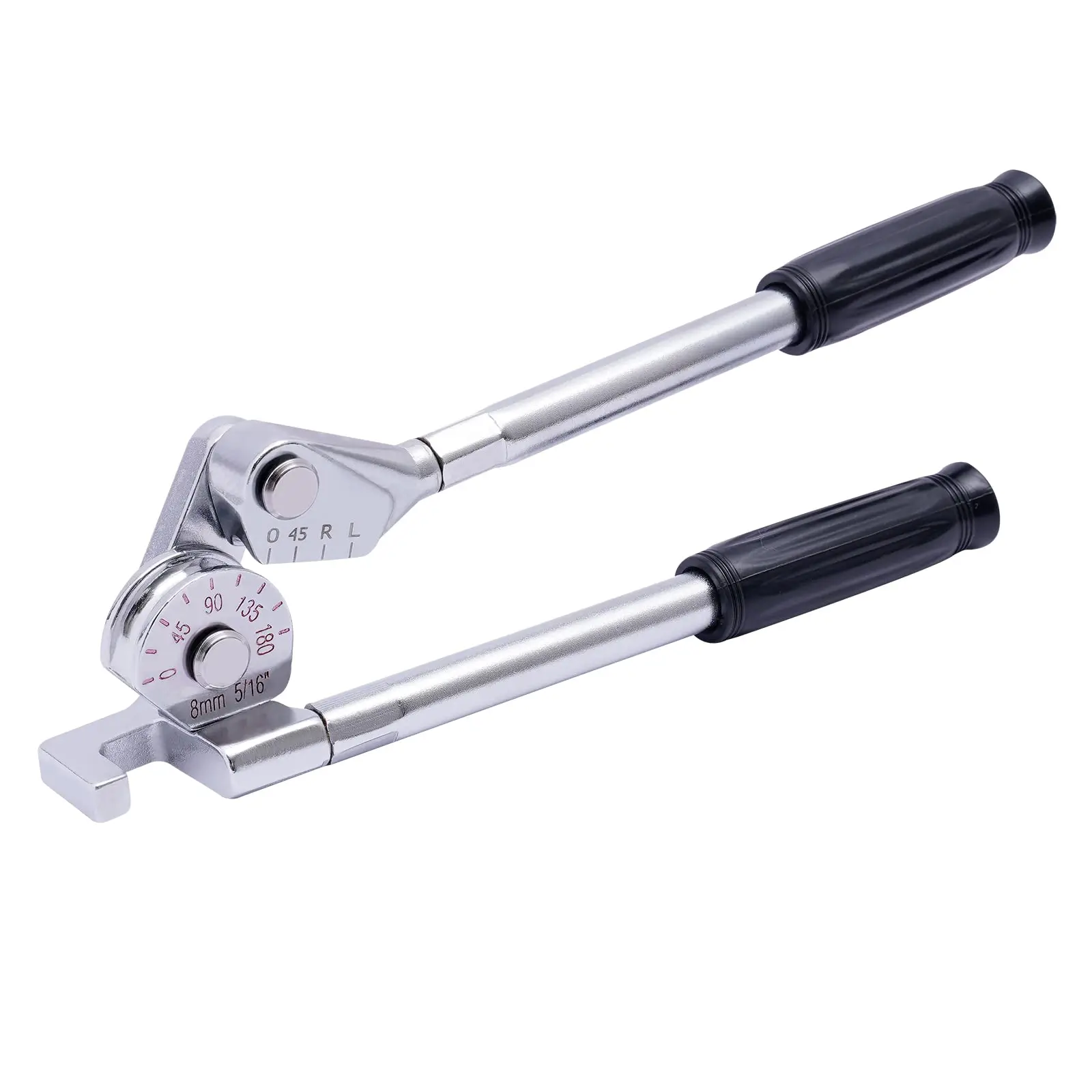 5/16" Od Tubing Bender Manual Pipe Tube Bender,Hvac Refrigeration Ratchet Bending Tool 0~180 °   Portable Pipe Bender for Copper Aluminum