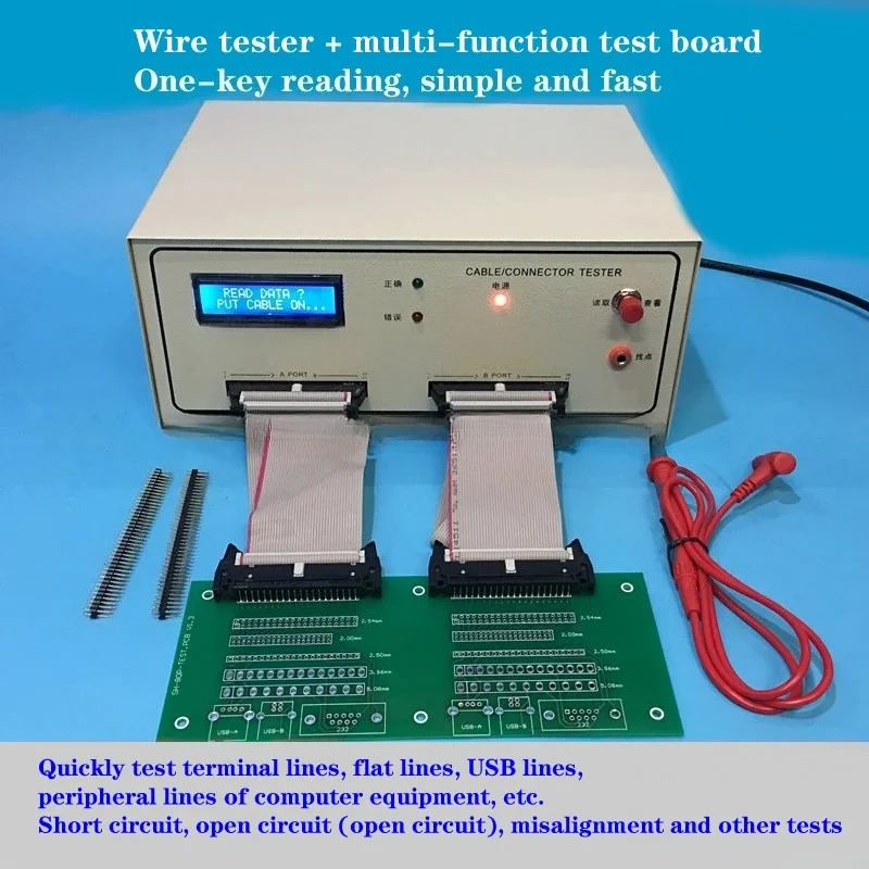 Wire Testing Machine, Wire Harness Tester, Data Cable Dual-End Detector, Cable Conduction Short Circuit Dislocation Tester
