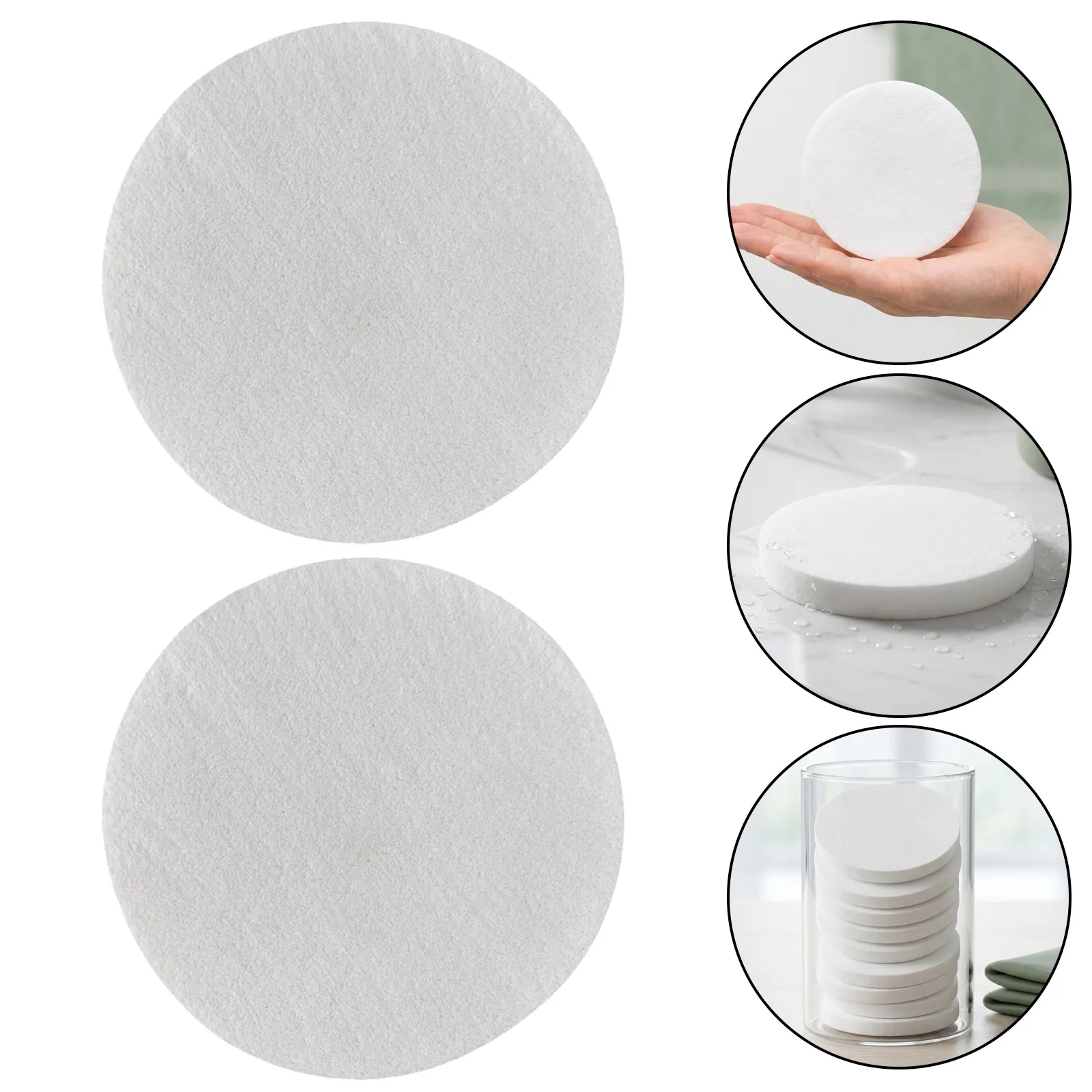 24 Pcs Powder Puff Makeup Sponge Circle for Loose Facial Sponges Application Round Beauty