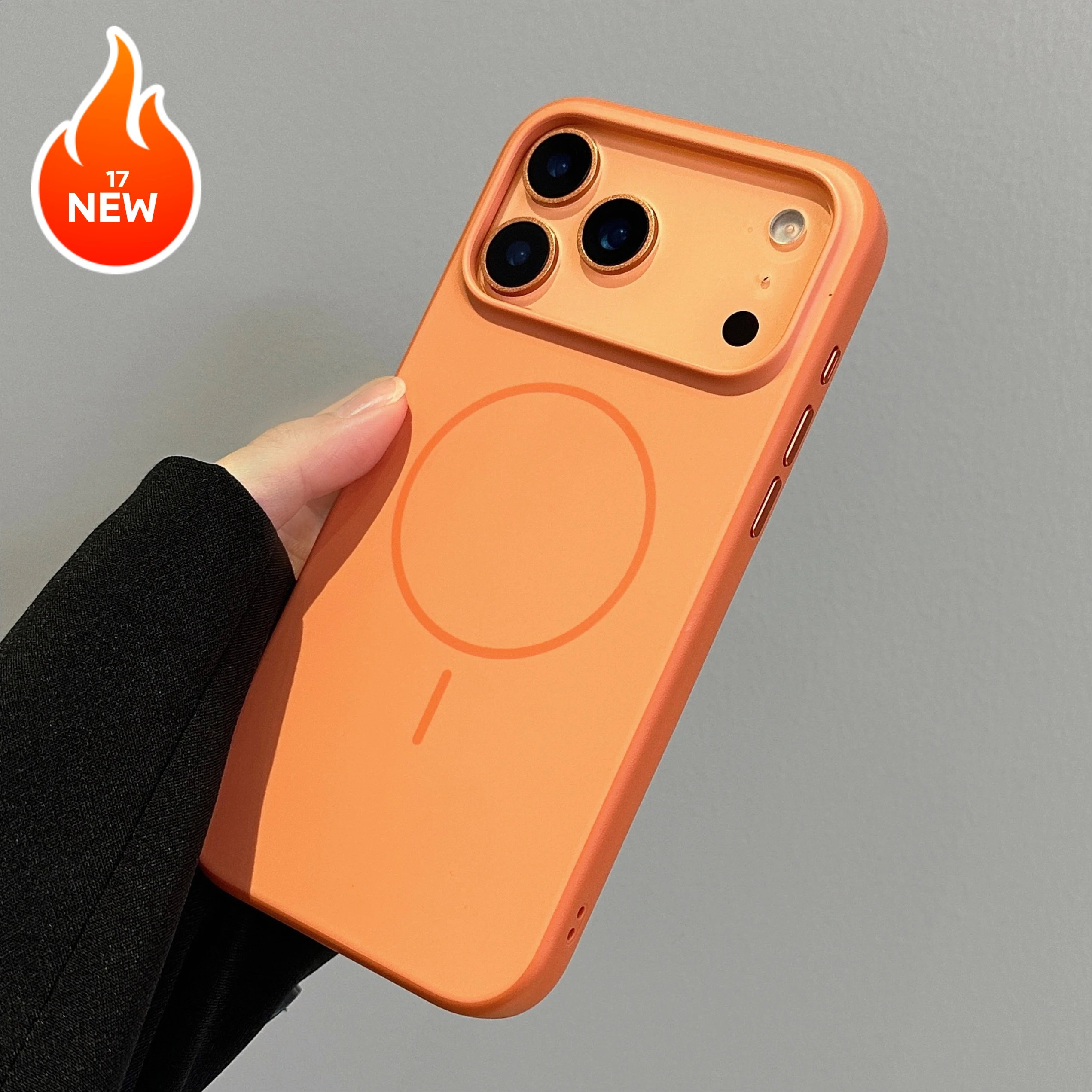 

New Matte Wireless Charge Magsafe Phone Case for IPhone 17Air 17 17Pro 16 17 Pro Max 16Pro TPU+PC Shockproof Hard Original Cover