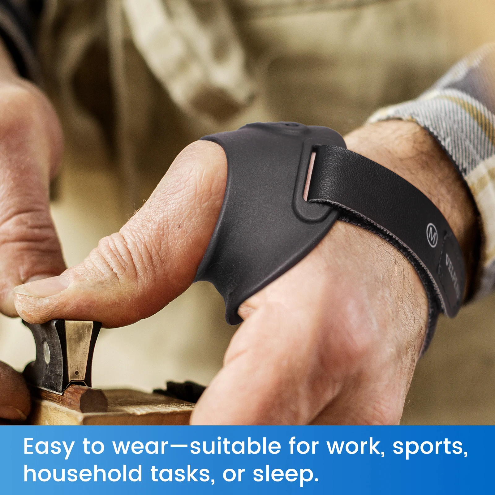 VELPEAU Stecca per articolazioni basali per pollice per dolore da osteoartrite, artrite e tendinite, tutore per pollice in gomma morbida CMC per donne e uomini