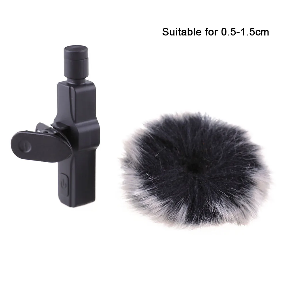 1Pc Lavalier Microphone Windscreen Furry Cover Durable Furry Windscreen Muff For Lapel Mic Wind Cover Protector Replacement