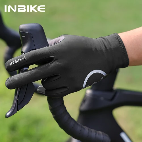 Imagen 1 del producto INBIKE-guantes de ciclismo de invierno para hombre, guantes térmicos de lana para bicicleta de carretera, guantes de ciclismo de montaña con dedos completos, accesorios para bicicleta con pantalla táctil