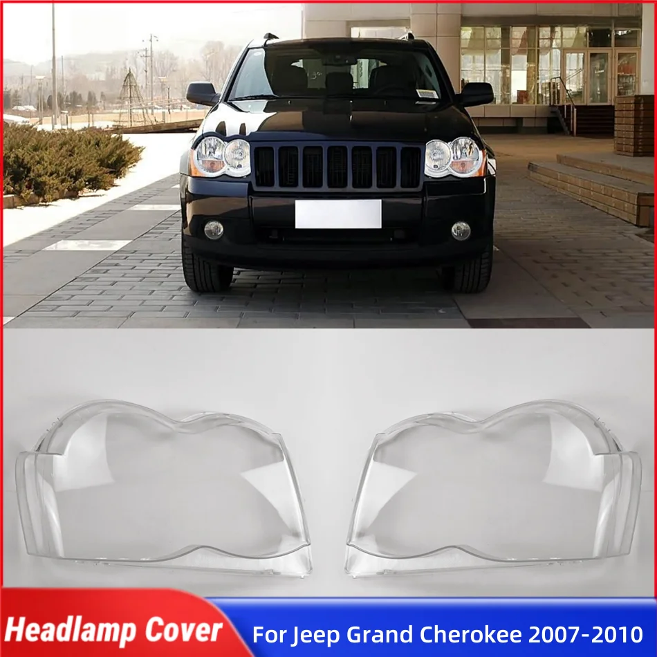 Dla Jeep Grand Cherokee 2007 2008 2009 2010 Akcesoria Samochodowe Osłony Lamp Reflektorów Przednich Pokrywy Kloszy Reflektorów