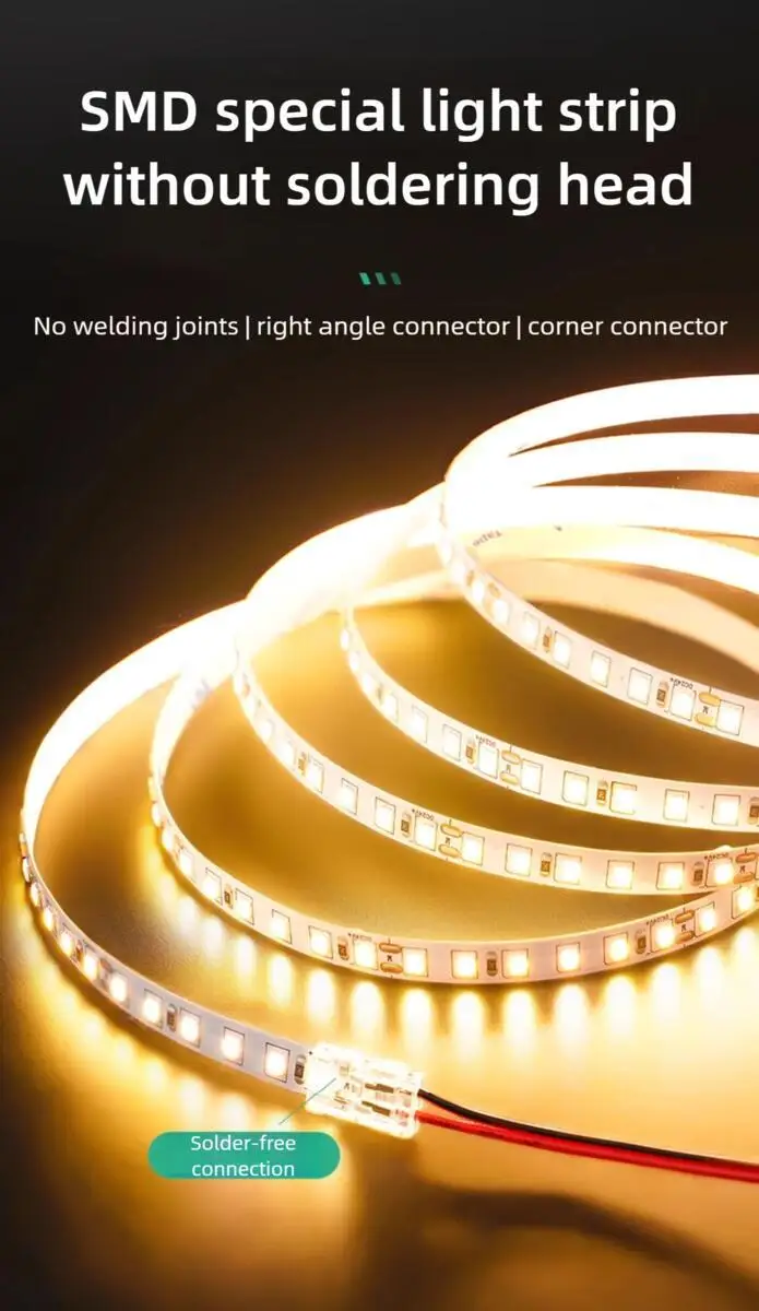 SMD Crystal Joint 2 3 4 5Pin LED-Drahtverbinder lötfrei für 5 mm 8 mm 10 mm Schnellklemmenblockleiste Lichtdrahtverbindung – Detail 1