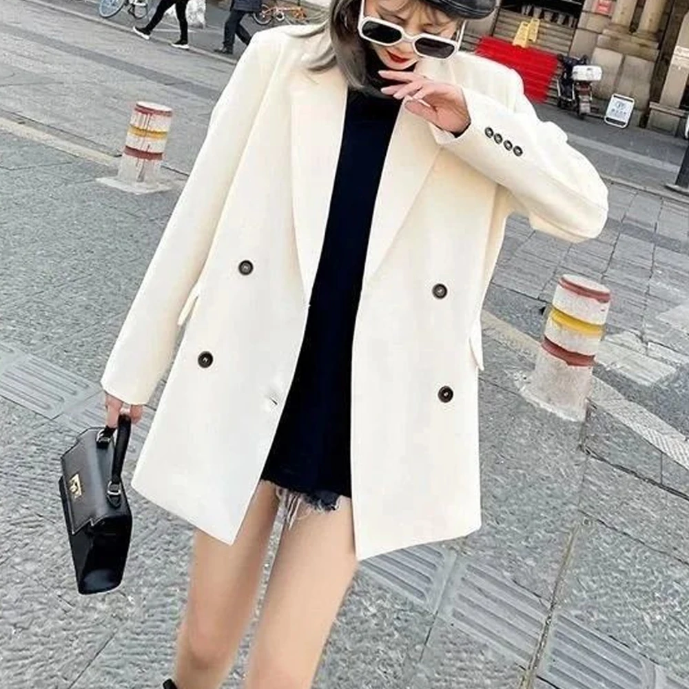 Long Sleeve Blazers Women Elegant Solid Color Lady Korean Style Office Lady Blazers Harajuku All-match Chic Blazer New