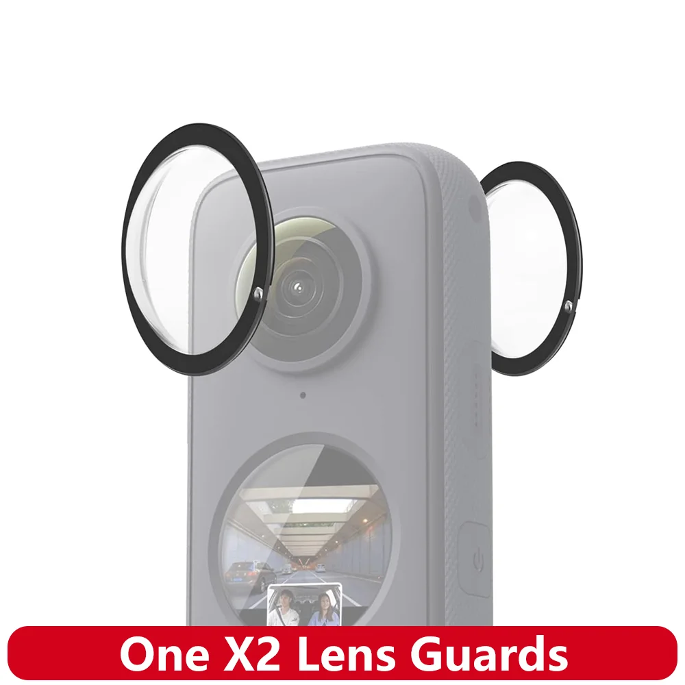 High Clear Lens Guards for Insta360 One X2 Panoramic Camera Anti-Scratch Dustproof HD Lens Protector Cover with Removal Pry Tool