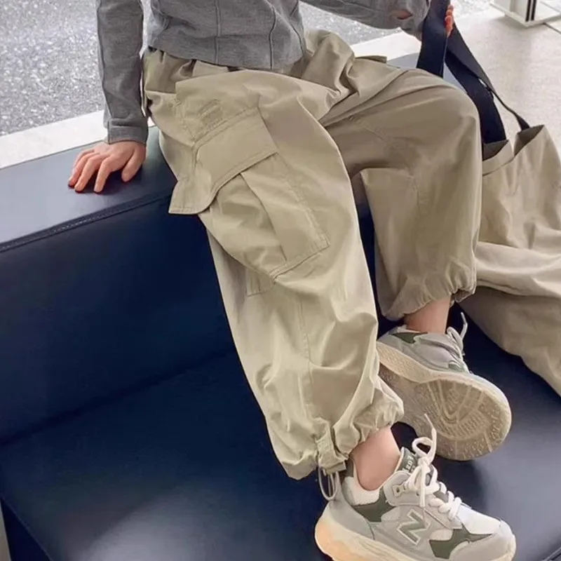 Autumn Clothing Children Spring and Autumn Styles Straight Leg Girls Work Pants 2026 New Loose and Stylish Casual Pants