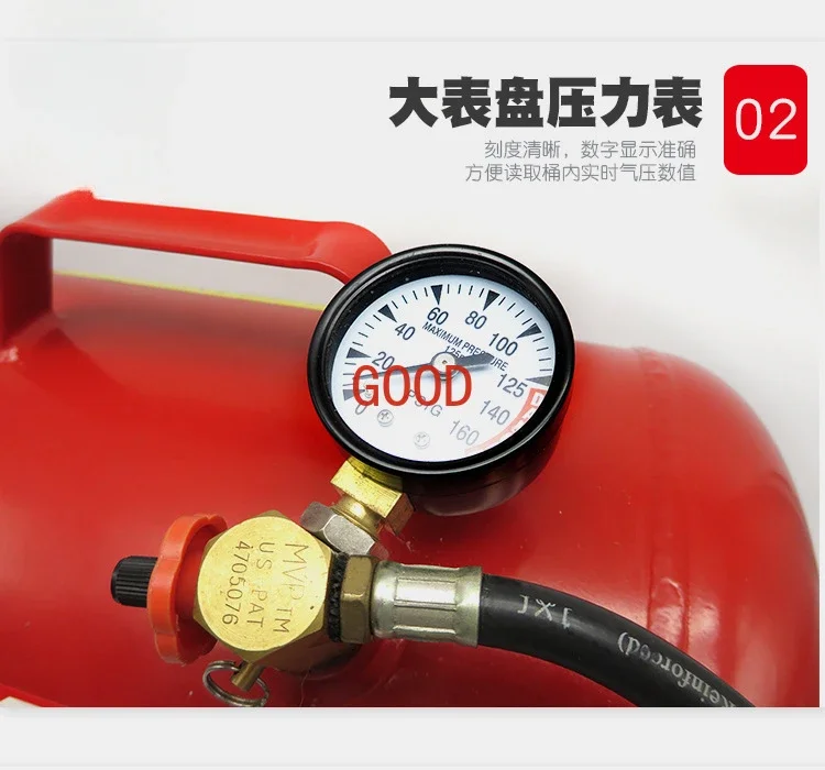 PG-36TH07 TH10 tire vacuum high pressure tire burst sealer portable inflatable tank