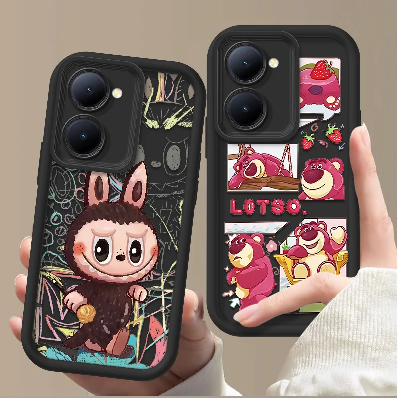 Cartoon LaBuBu Bear Phone case For Vivo Y36 Y27S Y78 Y77T Y38 Y200i T3X Y72 Y52 Y75S T1 Y77 Y77E V29 Plus iQoo Z6 Lite Cover