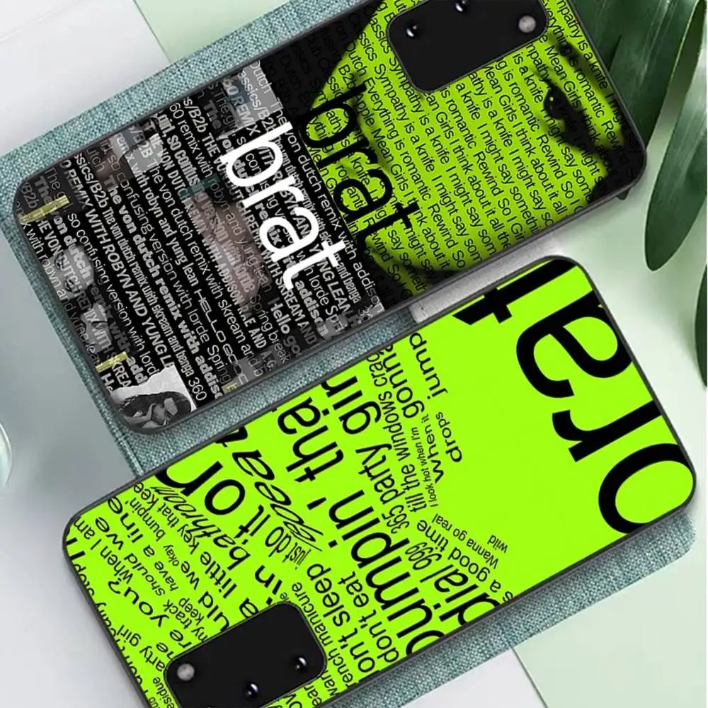 Singer C-Charlis XCX B-BRAT Phone Case For Samsung S 24 Fe 25 Ultra Plus 20 Lite 21 30 22 23 24 22 Ultra 5G Fundas