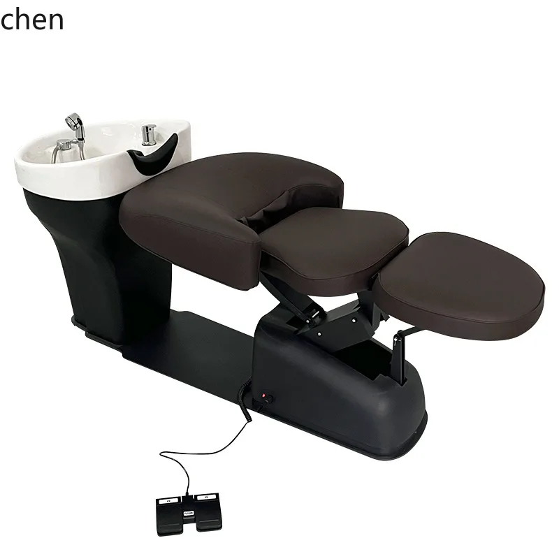 CZ Electric Adjustable Shampoo Bed for Hair Salon, Specialized Hair Washing Bed for Beauty Salon